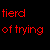 Pixel art buddy icon with red text and a crying doll character on black background, part of an animated contact sheet showing multiple frames.