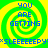 Four identical with green and yellow spiral backgrounds display blue text reading "YOU ARE GETTING" above repeated "*SLEEEEEEPEY*" in the same color