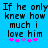 Blue background with black pixelated text reading "If he only knew how much i love him" and four pink/purple asterisks below.