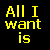 Yellow pixelated text on black background reads 'All I want is One Good Friend' with green highlights on some 'One' instances.