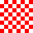 Red and white checkered pattern with two semi-transparent overlays on the right side, animated to shift position vertically