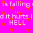 Pixelated text and red heart symbols repeat on a bright pink background with no visible motion changes.