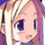 Pixelated anime-style character face with pink hair and blue eyes in a static 50x50 AIM buddy icon format.