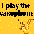 Static pixel art icon with yellow background featuring black text and a saxophone graphic.