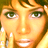 Pixelated close-up of a person's face with hand near cheek, warm color palette, static single-frame image.