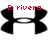 Black Under Armour logo with red text overlays on white background, showing two distinct text configurations.