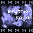 Pixelated image with purple and blue gradient background, white text reading 'Brytnie Koyon', and light-colored border elements.