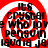 Red and white spiral background with black text reading 'IIS crystal who love penguin laudia jai' repeated in four quadrants.