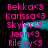 A static image displays a of names in pink text with a cyan frame on a black background, showing repeated names and a central cyan shape