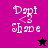 Pixelated text 'Dapt Shade' with a star symbol, displayed across four color backgrounds in an animated sequence.