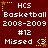 Red background with white text listing 'HCS Basketball 2008-2009 #12 Missed <3' and yellow star decorations, some stars animated to glow.
