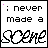 nine showing sequential text changes from 'i never made a scene' to 'they came to me', with varying font styles and colors