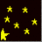Animated sequence of yellow stars on dark background with text changing from 'Be a star...' to 'We got room.' in white font.