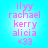 Pixelated pink text on cyan background lists names and a smiley, with subtle brightness variation across four identical