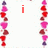 A static icon with a white background featuring vertical heart borders, red text reading 'i love you', and the name 'christina' at the bottom.