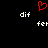 Red pixelated heart symbol above white text 'dif' and 'fer' on black background.