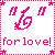 Pixelated pink icon with musical notes, a guitar-like shape, and 'for love!' text inside a dotted border.