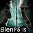 A four- of pixelated character images with overlaid text reading 'EllenP5 is the Ultimate Harry Potter fan!' in white block letters on black backgrounds