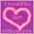 A 4x3 contact sheet of an animated icon showing a pink heart outline with text "I would be lost without you" on a purple background, displaying frame-by-frame animation changes in the heart's glow and text clarity.