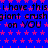 Blue background with pink star pattern and repeated black text reading "i have this i have this i have this giant crush giant crush giant crush on YOU on YOU on YOU".