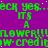 Green text on purple background repeats 'eck yes..eck yes..eck yes..eck yes..' and 'ITS A flower!!!flower!!!flower!!!' with 'ow-crediow-crediow-crediow-credi' below, all in pixelated font.