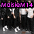 A group of people in formal and casual attire with overlaid text reading MaisieM14 loves 1 Direction!