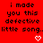 Red background with repeated black text "i made you this defective little song..little song..little song." and white pixel hearts.