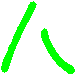 Four green pixelated shapes on a gray background, arranged in two with no text or additional elements