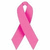 A pink breast cancer awareness ribbon icon with a static version and an animated version showing the word HOPE! in bold white text on a red background.