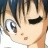 Pixelated anime-style character face with one eye open and one eye closed on left, next to black background with white text "Anime IM" and stylized signature on right.