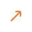 A static orange pixelated arrow pointing northeast on a white circular background with gray border.