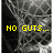 Black-and-white basketball net image with yellow text overlays reading "NO GUTS..." and "NO GLORY!" above, "NR BASKETBALL #20" below.