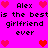 Pixelated text and heart symbols on a bright pink background with repeated phrases.