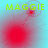 Four- shows 'MAGGIE' text above red circular shapes on cyan background with dotted lines connecting them