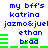 Blue text on white background with green horizontal bars; two identical static frames show repeated names and symbols.