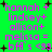 Green background with pink text listing names and 'bff's <33', surrounded by black plus signs, displayed in two identical vertical