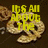 Yellow pixelated text overlays a brown background with a beige cartoonish figure holding a circular object.