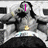 A grayscale anime-style character with long dark hair and a yellow chest emblem appears in , with pink text overlays changing from "I LOVE" to "YOU <333"