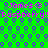 Green background with purple circular patterns and pink text reading "Jones3" and "Raspberry!" in multiple positions.