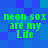 Pixelated green text on blue background reads "neon sox are my Life" in four identical quadrants