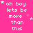 Pixelated text on bright pink background with white stars, displaying 'oh boy lets be more than this' in multiple and