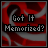 Red and gray swirling background with 'Got It Memorized?' text, animated cursor blinking on the letter 'i' in 'Memorized'.