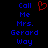Blue pixelated text reading 'Call Me Mrs. Gerard Way' on a black background with a red heart symbol above the text.
