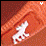 A pixelated white figure in a running pose on six distinct background colors, each with a small white heart symbol at the top center.