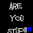 Pixelated text 'ARE YOU STUPID' in white on black and blue backgrounds with star symbols, displayed in a of four