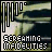 A 5x5 contact sheet of animated frames showing a pixelated text-based icon with