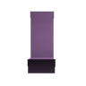 A purple L-shaped object rotates through multiple angles against a gray background, showing different perspectives of its 3D form.