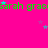 Green text repeating 'sarah grace' on a bright pink background with scattered blue and purple stars, partially cropped at the bottom right.