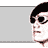 Animated contact sheet of a cartoon character with black hair and sunglasses, surrounded by gray puzzle pieces that change shape across frames.