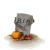 Animated Halloween-themed icon showing a tombstone with 'R.I.P.' text, pumpkin, and skull changing positions across frames.